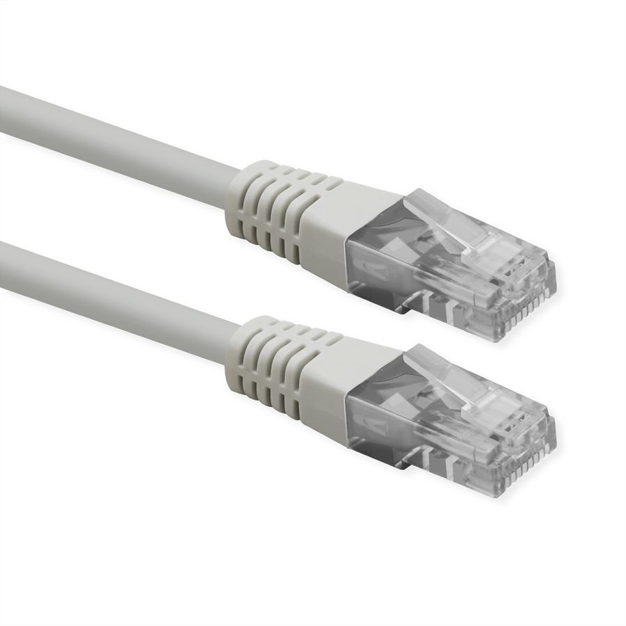 ROLINE Patchkabel Cat.6 (Class E), UTP, PoE, weiß, 0,3 m