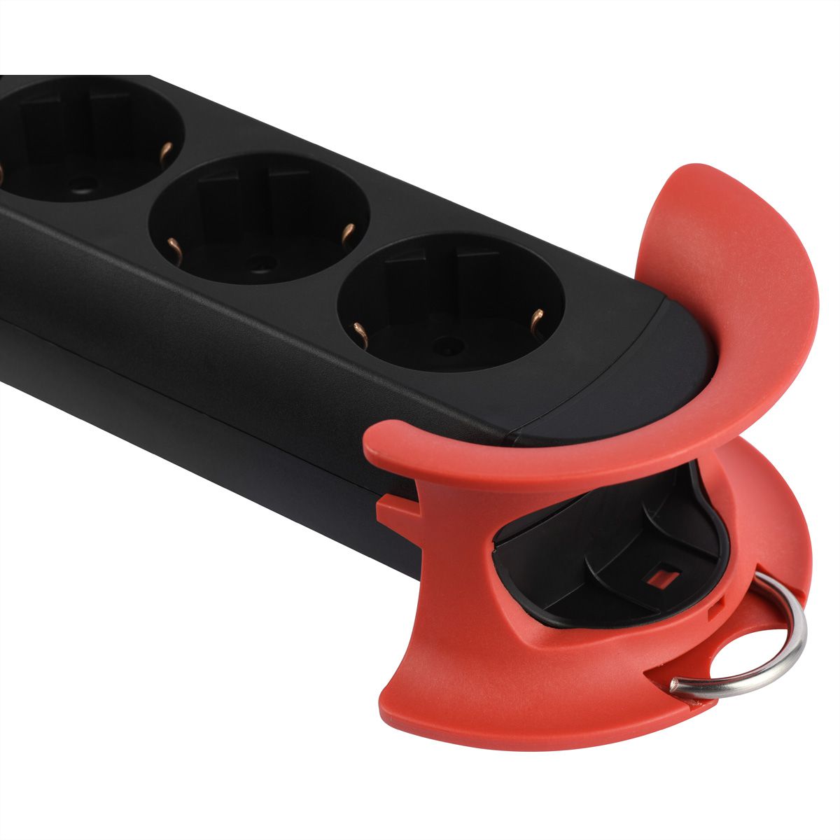 BACHMANN HOOK Indoor 5x Schutzkontakt, Kunststoff, mit Schalter, 5 m