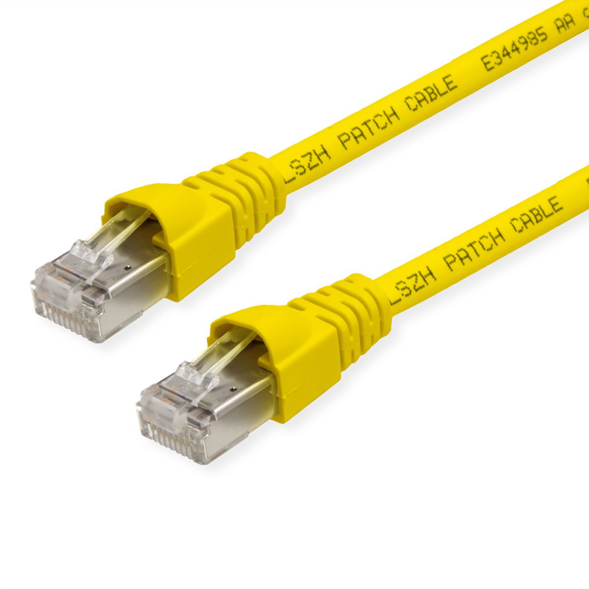 TELEGÄRTNER Patchkabel S/FTP, Cat.6A, LSOH, gelb, 0,25 m