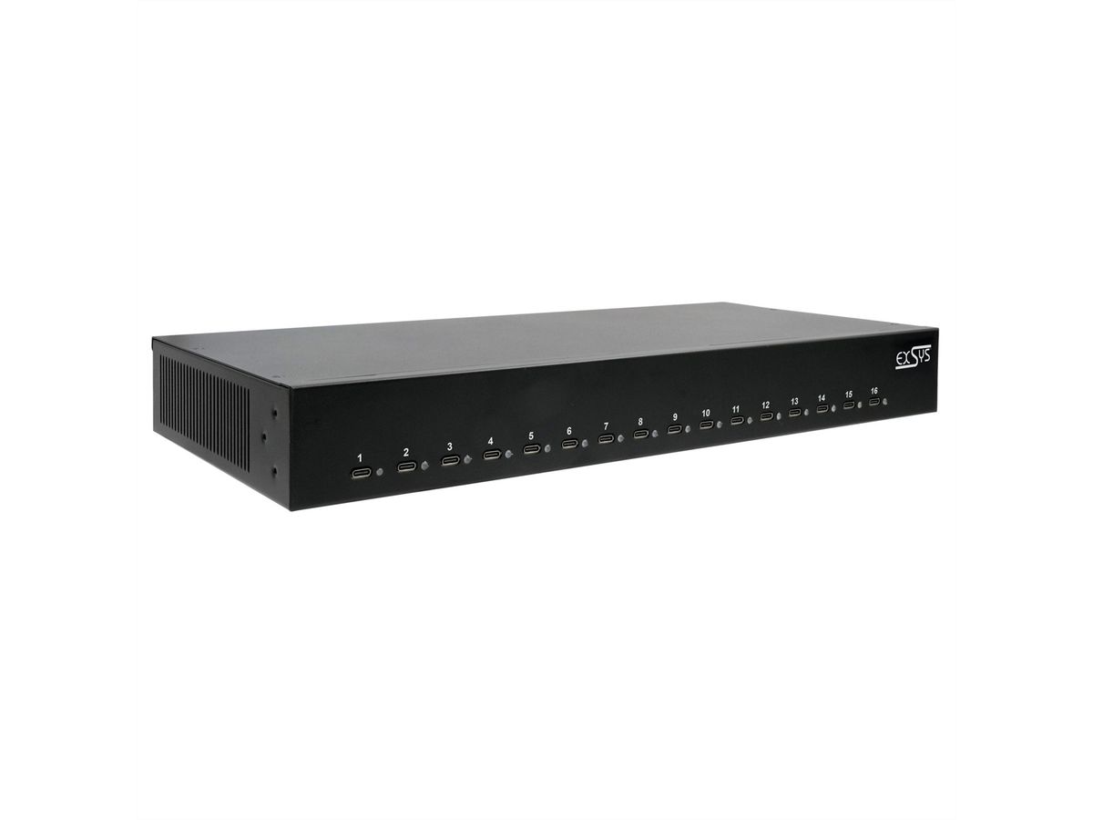 EXSYS EX-11017 16 Port USB-C Highpower Ladestation 1008W