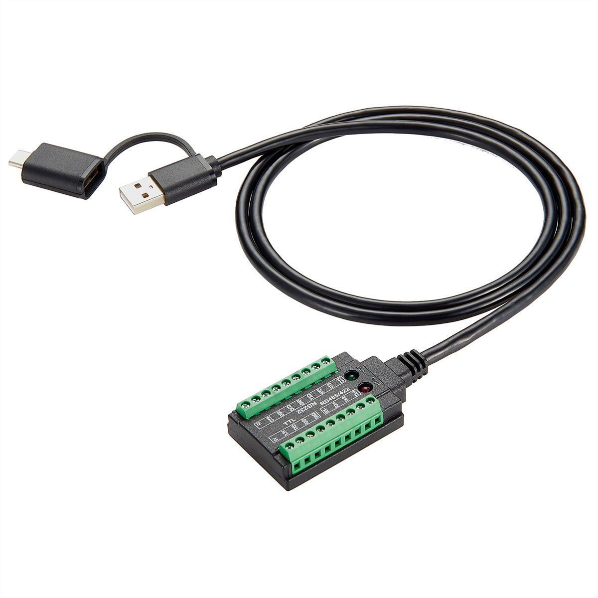 EXSYS EX-13003 USB 2.0 zu 1 x Seriell RS-232/422/485 und TTL Kabel mit 18-Pin Terminal Block