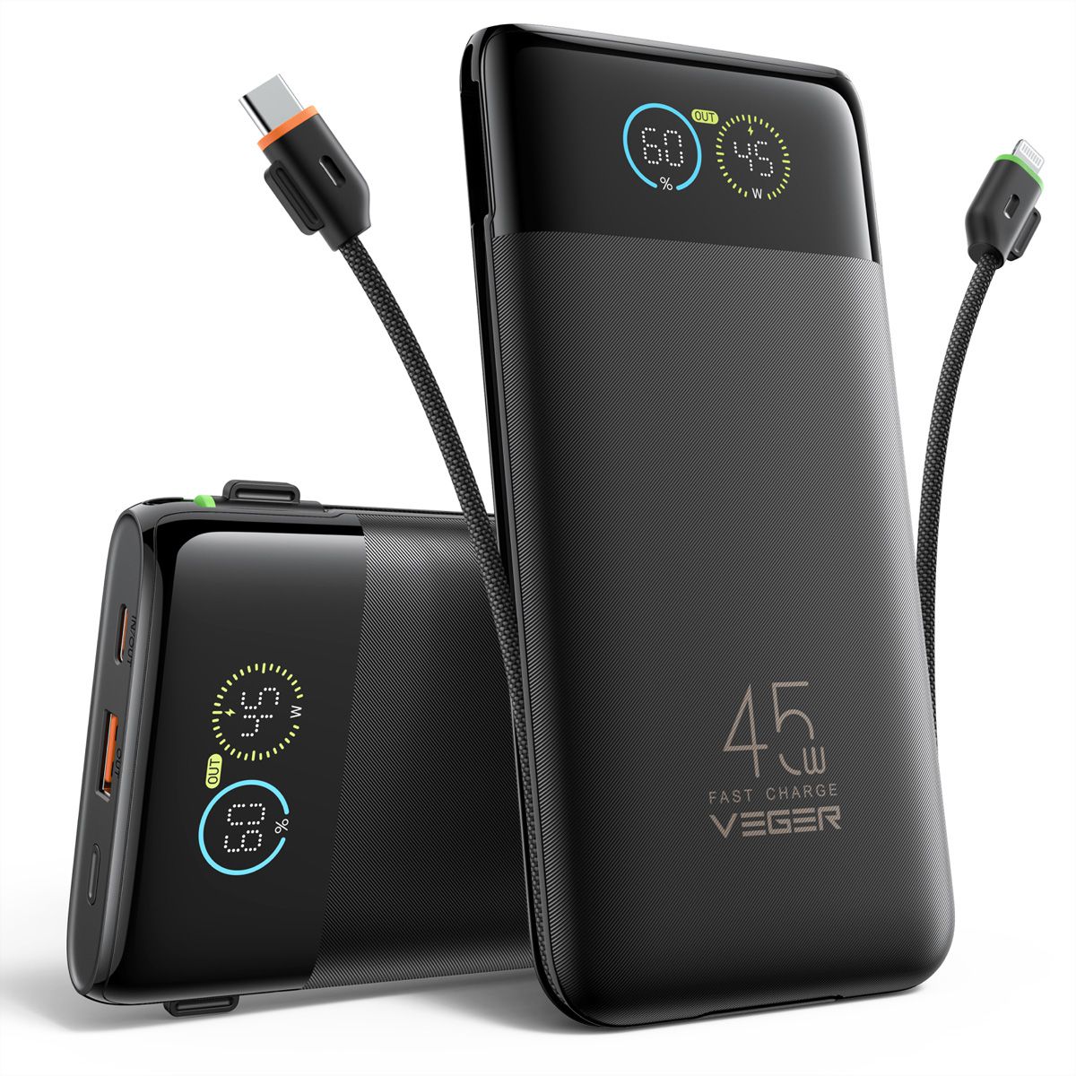 VEGER Powerbank W2085S 20000mah Black