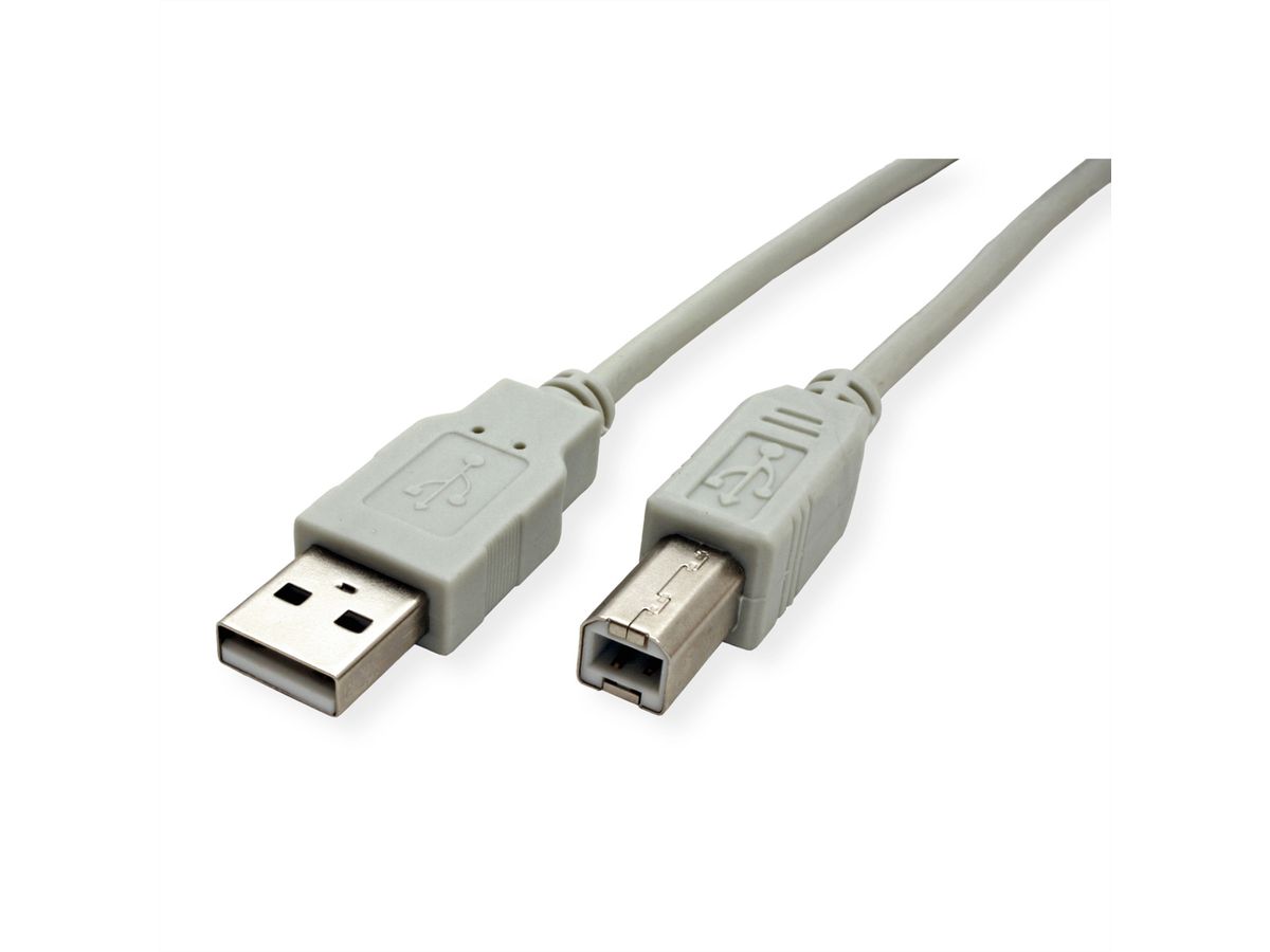STANDARD USB 2.0 Kabel, Typ A-B, beige, 1,8 m