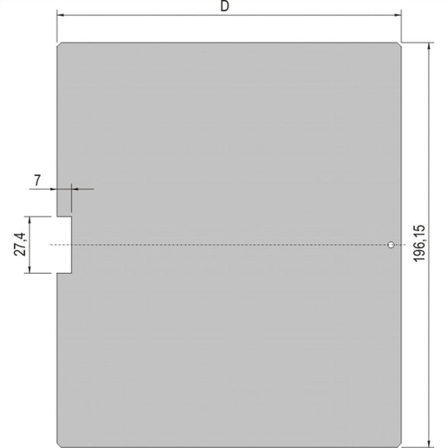 SCHROFF Seitenwand für Kassetten, 6 HE - KAS SEITENBLECH 6HE 167T