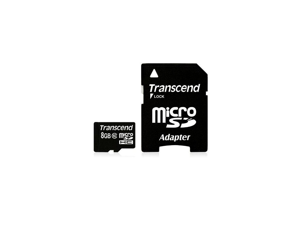 Transcend TS8GUSDHC10 8GB MicroSDHC Klasse 10 Speicherkarte