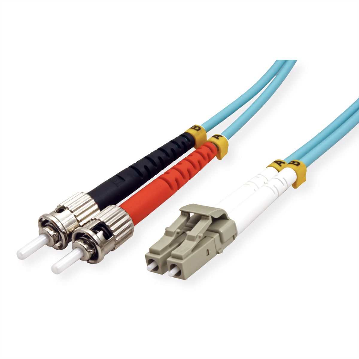 VALUE LWL-Kabel 50/125µm OM3, LC/ST, LSOH, türkis, 3 m