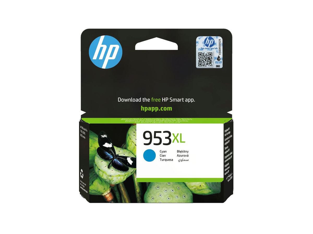 HP 953XL Cyan Original Tintenpatrone mit hoher Reichweite