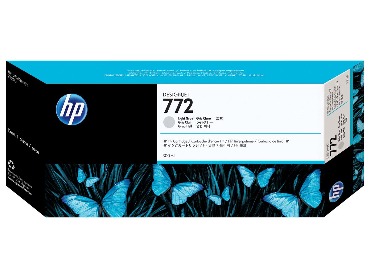 HP 772 Hellgrau DesignJet Druckerpatrone, 300 ml