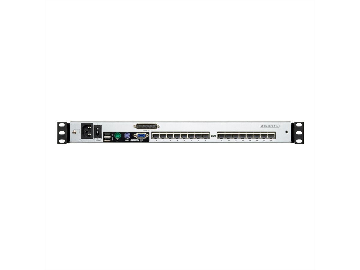 ATEN KL1508AM KVM-Switch, 43cm TFT, VGA, PS/2-USB über Kat 5, 8 Port, D