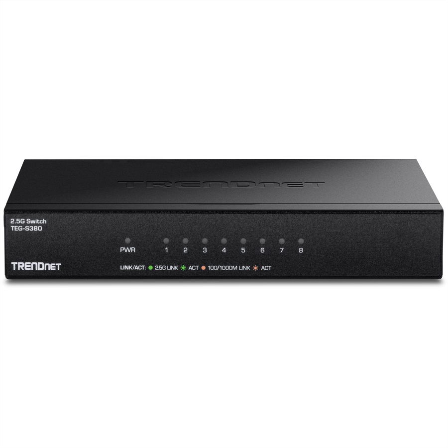 TRENDnet TEG-S380 8-Port 2.5G Switch, Unmanaged, schwarz