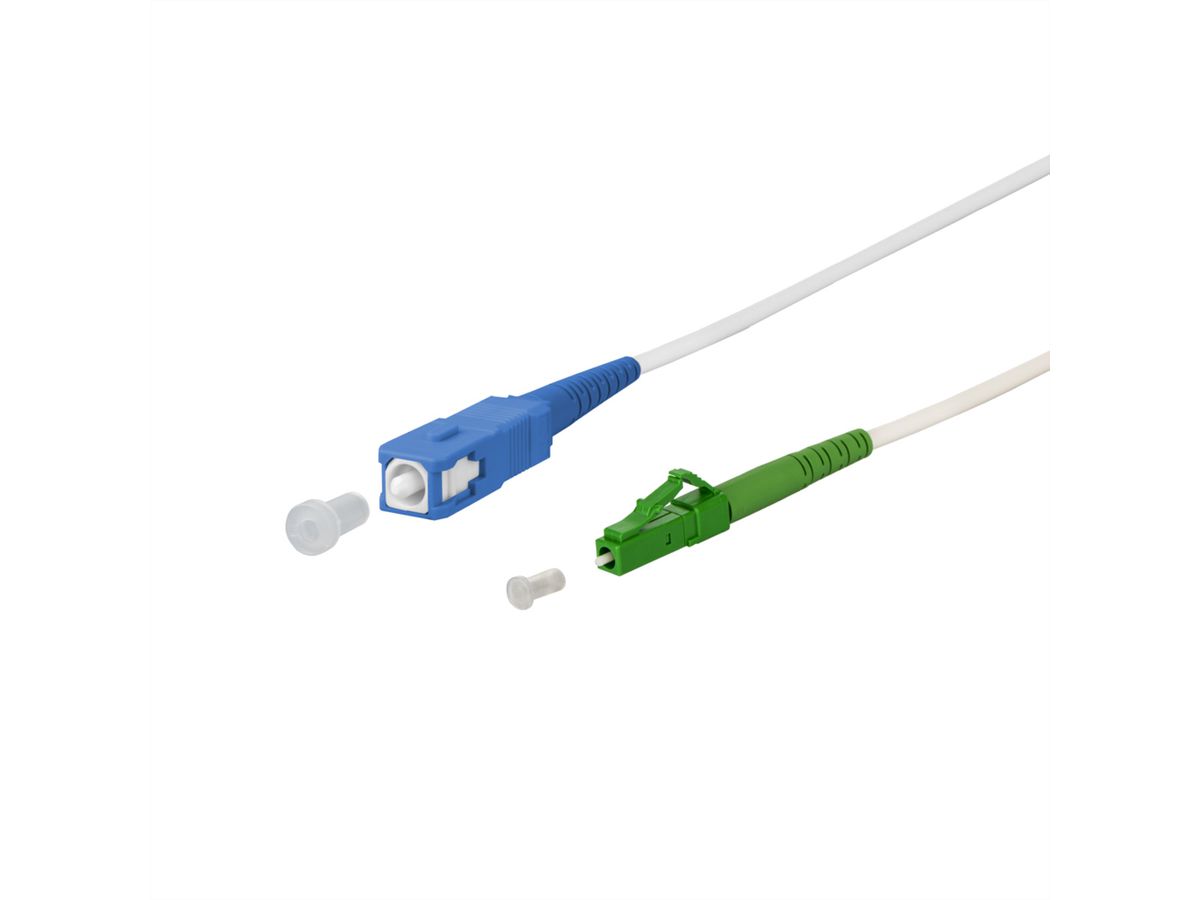 METZ CONNECT OpDAT Patchkabel, SC-S/LC-S APC OS2, 3 m