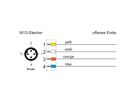 METZ CONNECT Anschlussleitung M12 Stecker 4-polig D-kodiert, 5 m