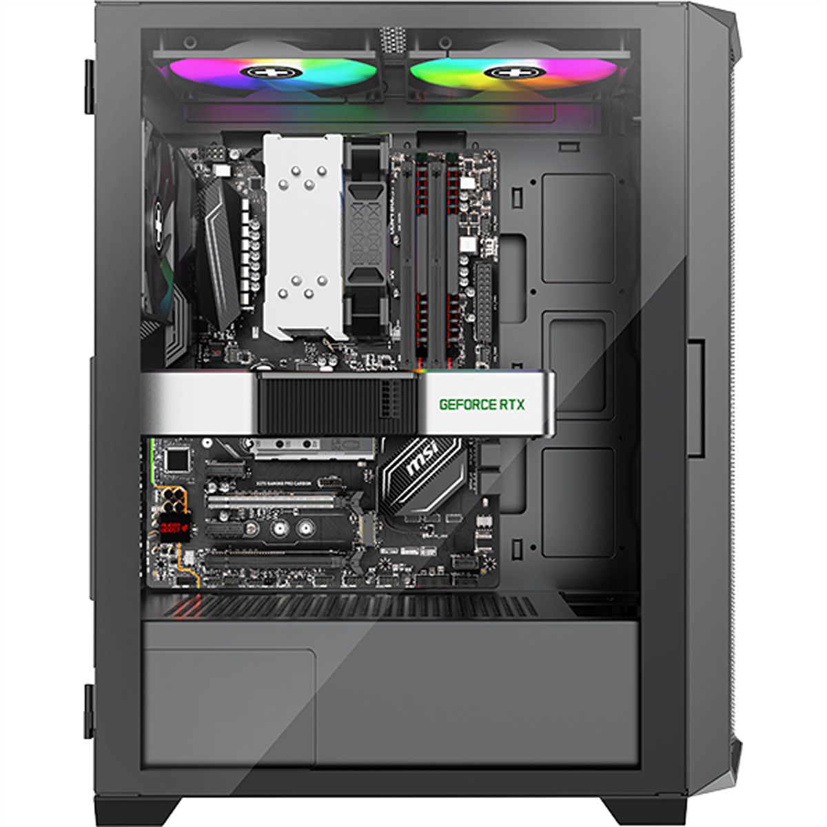 Xilence Xilent Blade II X613 RGB Gaming PC Gehäuse, RGB ATX Midi Tower