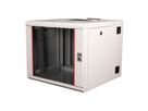 ROLINE 19-Zoll Wandgehäuse Pro 9 HE, 600x600 BxT zweiteilig schwenkbar grau