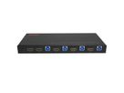 ROLINE KVM Switch, HDMI 4K, USB, 1 User - 4 PC, mit 3-Port USB-Hub