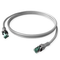 EasyLan DualBoot PushPull IP20 Patchkabel, Cat.6A (Class EA), S/FTP, grau, 1 m