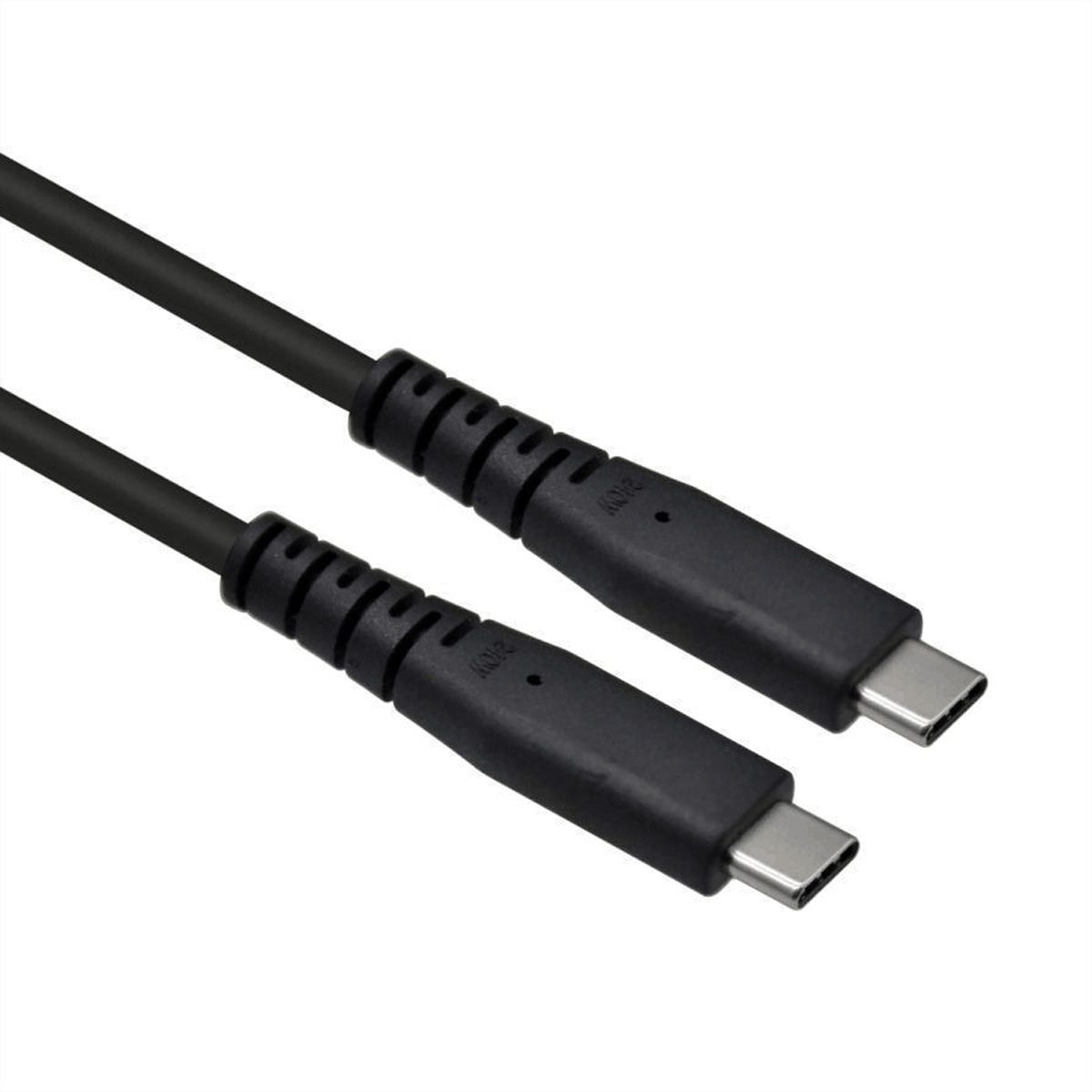 ROLINE USB4 Gen2x2 Kabel, C–C, ST/ST, 4K UHD-1, 20Gbit/s, 240W, schwarz, 3 m