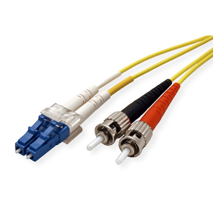 Quality LWL-Kabel Single Mode E9/125µm OS2, LC/ST, gelb, 10 m