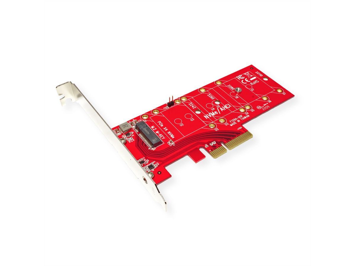 ROLINE PCIe 4.0 x4 3.3V5A Host Adapter für PCIe-NVMe M.2 110mm SSD