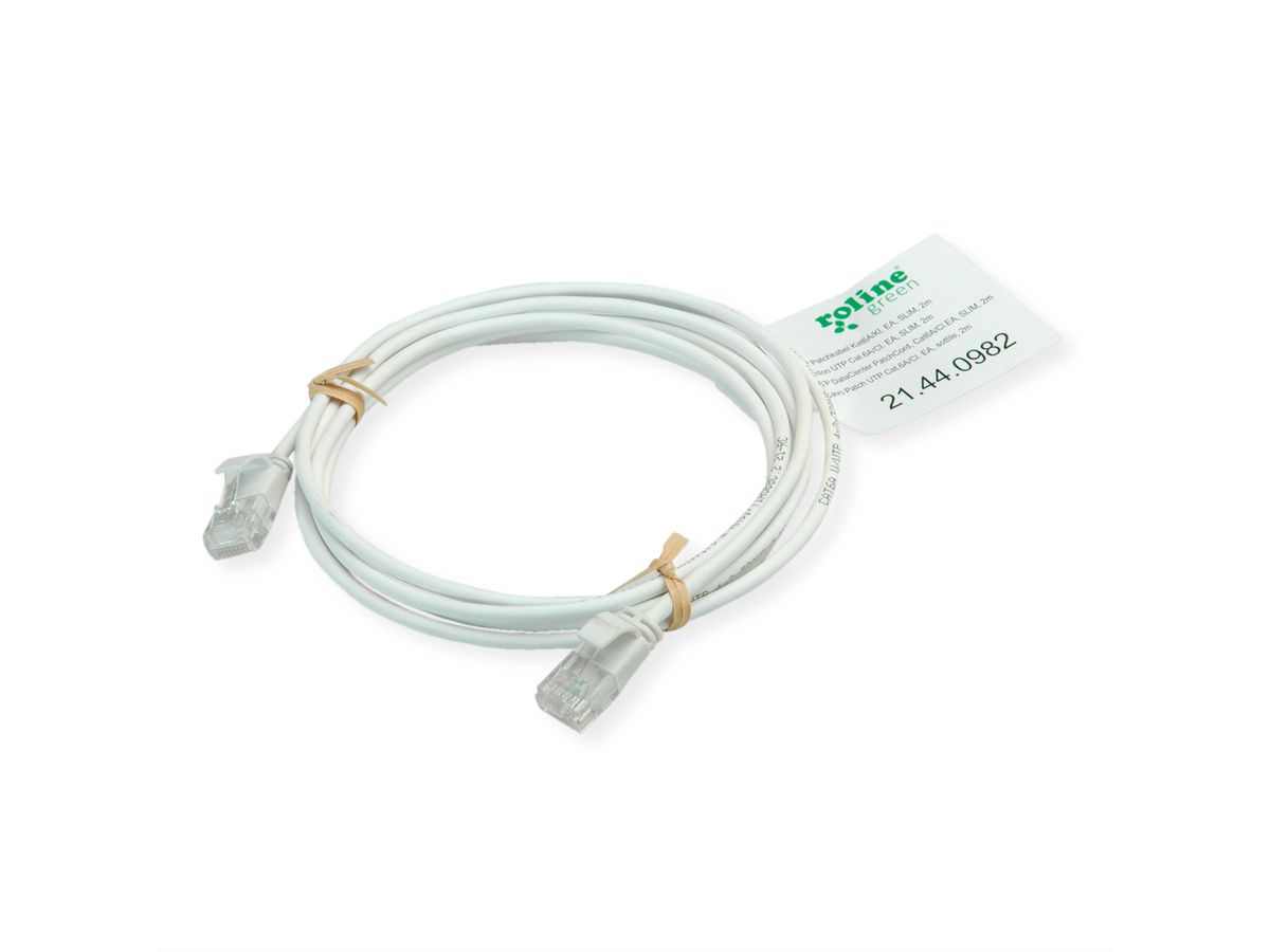ROLINE GREEN UTP Patchkabel Kat.6A (Class EA), LSOH, slim, blau, 1 m