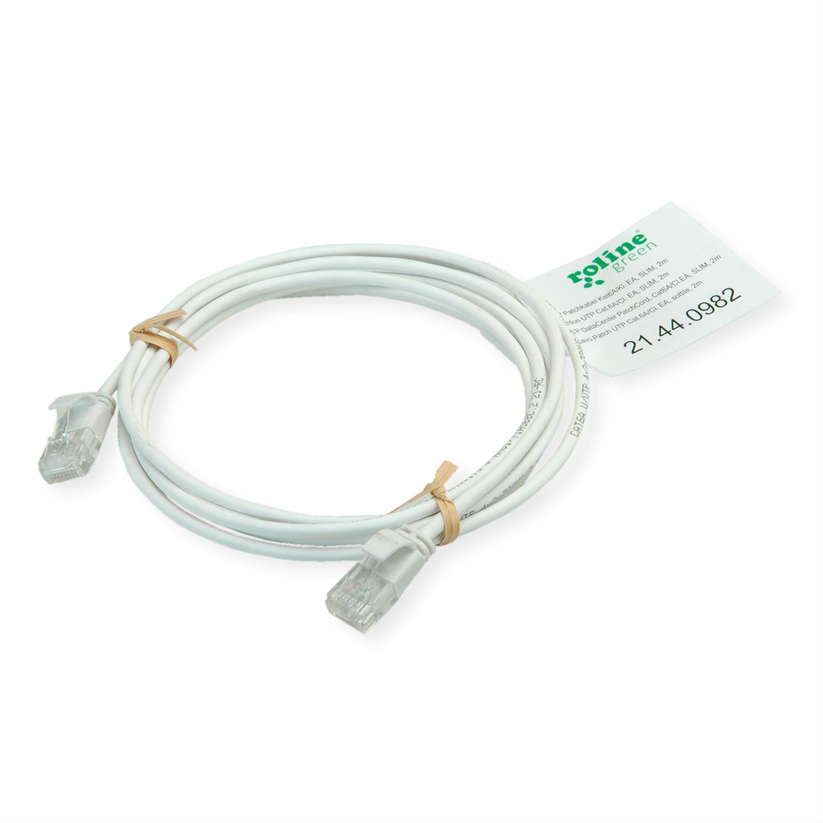 ROLINE GREEN UTP Patchkabel Cat.6A (Class EA), LSOH, slim, schwarz, 1,5 m