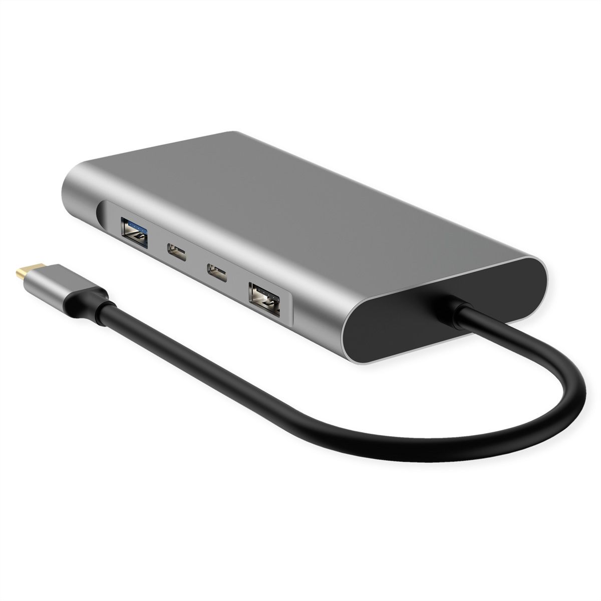 VALUE USB-C Dockingstation, 4k HDMI, DP, VGA, Gigabit Ethernet, USB-C, USB-A, PD