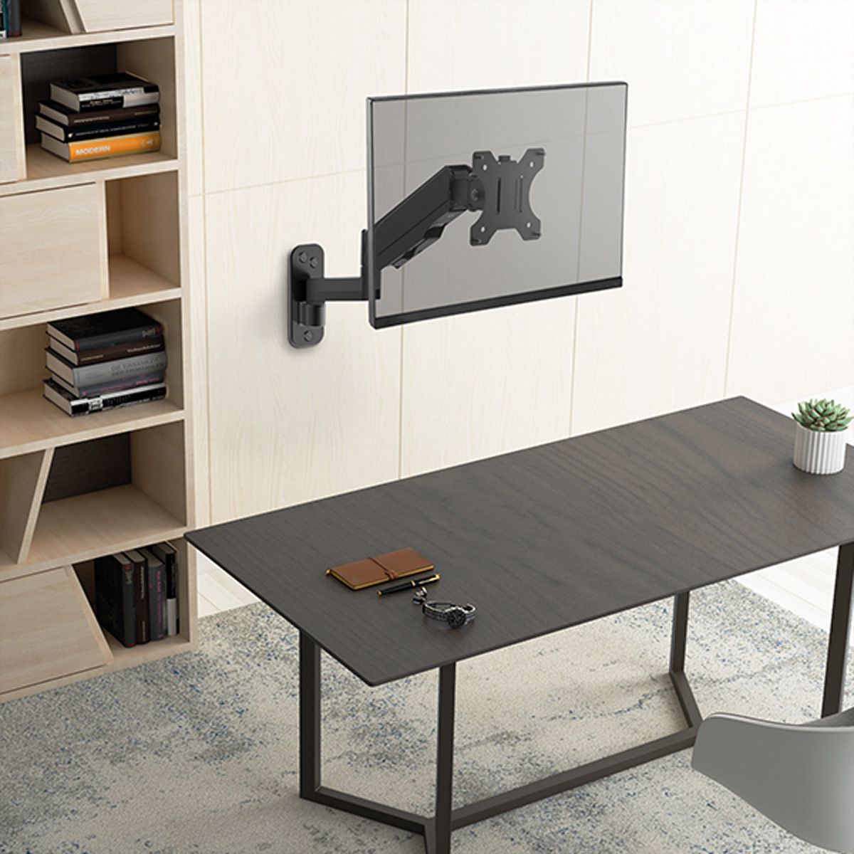 VALUE LCD-Arm, Wandmontage, 5 Gelenke, 17-32 Zoll, bis 8 kg, schwarz