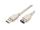 STANDARD USB 3.1 Gen 1 Kabel, Typ A-A, ST/BU, beige, 0,8 m