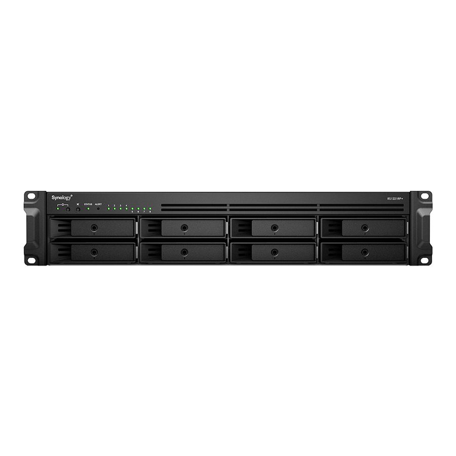 Synology RackStation RS1221RP+ NAS & Speicherserver Rack (2U) Eingebauter Ethernet-Anschluss Schwarz V1500B