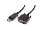 VALUE DisplayPort Kabel DP ST - DVI-D ST, schwarz, 1,5 m