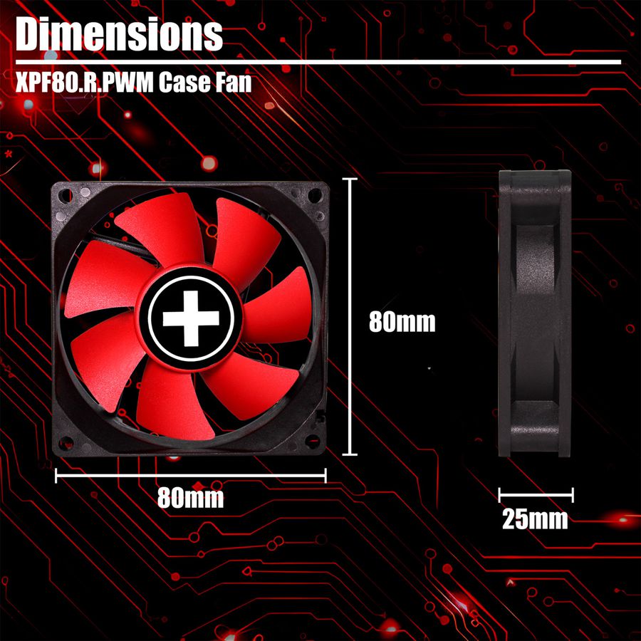 Xilence XPF80.R.PWM 80mm PWM Gehäuselüfter, 4PIN
