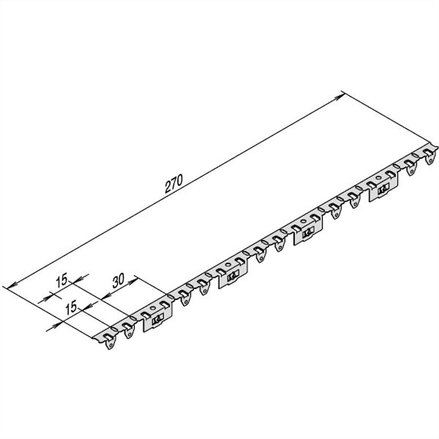 SCHROFF EMV-Edelstahldichtung zwischen Abdeckblech und Seitenwand - KONT.STR ADBL-SW 10STK