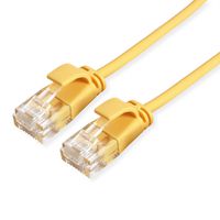 ROLINE UTP DataCenter Patchkabel Cat.6A (Class EA), LSOH, slim, gelb, 2 m