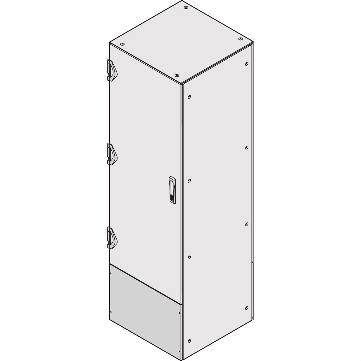 SCHROFF Anschlussplatte für verkürzte Türen /Rückwände, geschlossen, IP 55 - AN.PLATTE IP55 400H600B 7021