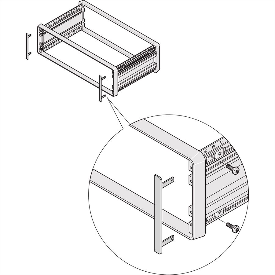 SCHROFF Abdeckwinkel - ABDECKWINKEL 3HE COMPAC PRO