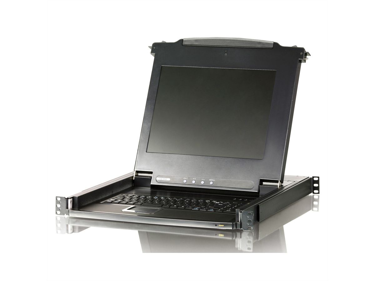 ATEN CL1000M KVM-Konsole, 43cm LCD, VGA, PS/2, UK-Layout