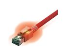 EasyLan DualBoot LED Patchkabel RJ45 S/FTP Kat.6A (Class EA), mit saCon Stecker, LSOH, rot, 1,5 m
