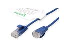 ROLINE GREEN UTP Patchkabel Kat.6A (Class EA), LSOH, slim, blau, 3 m