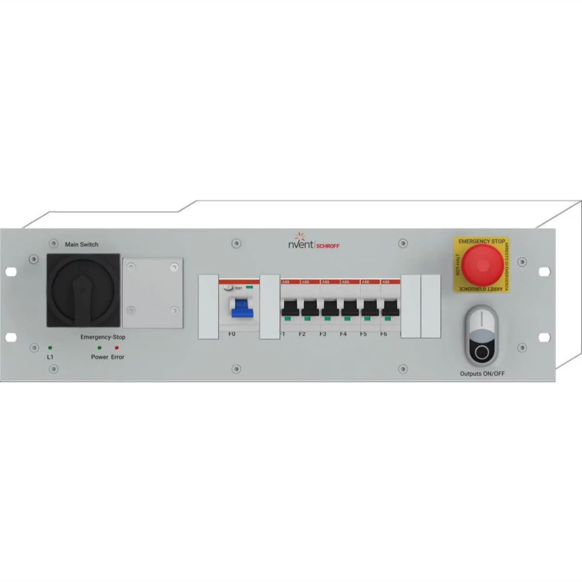 SCHROFF Rack Safety Plus, 3 HE, 230 V AC, C20, C13/Schuko