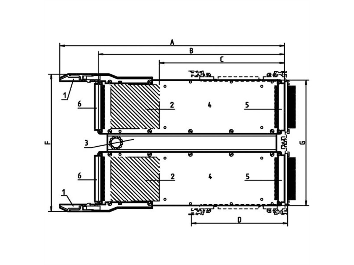 SCHROFF TESTADAPT.6HE 220T VME J1/J2