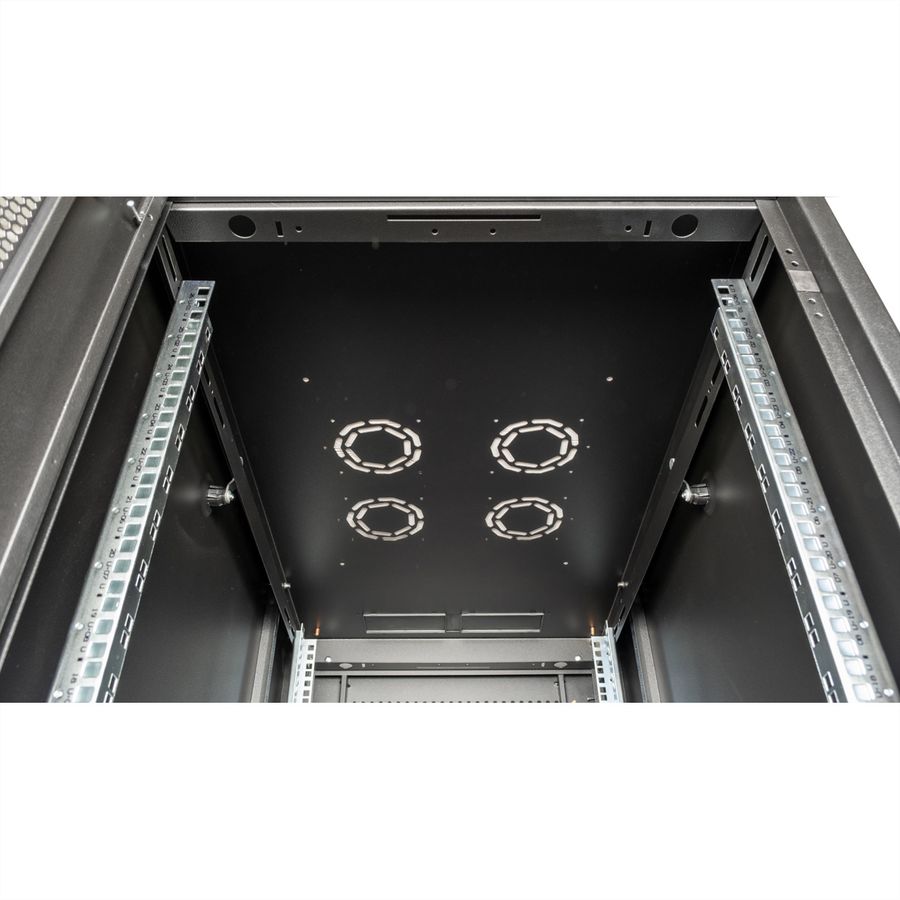ROLINE 19-Zoll Serverschrank Basic 26 HE, 600x1000 BxT perforiert schwarz