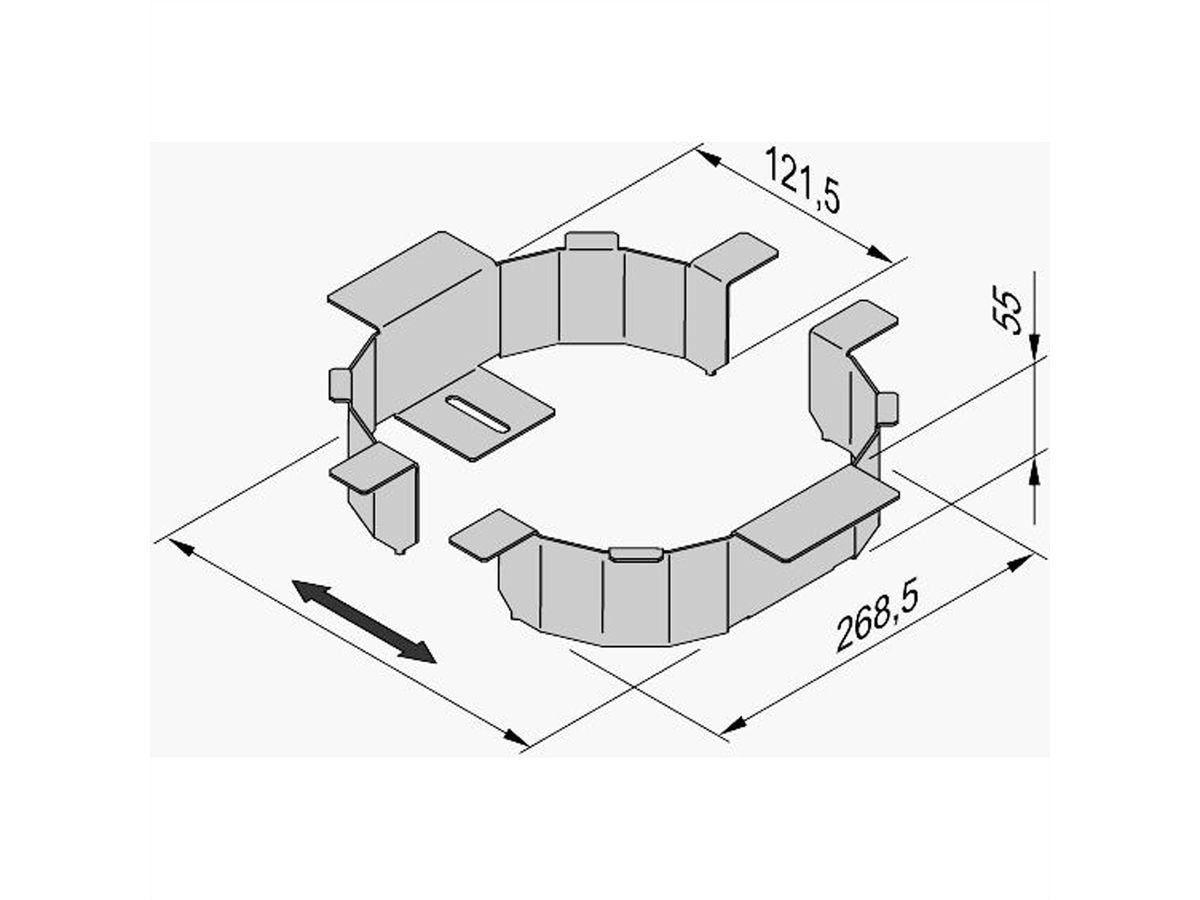 SCHROFF Kabelüberlängenablage - UEBERLAENGE-ABLAGE 2HE R7021