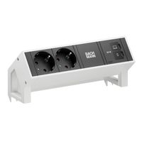 BACHMANN DESK2 2xCEE7/3 1xUSB C/C 65W, L=0,2m RAL9010