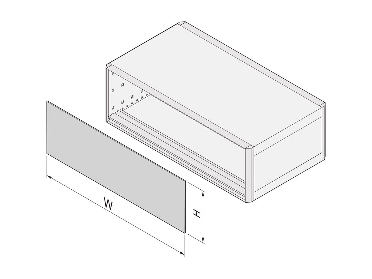 SCHROFF U-FRONTPL.EMC 2HE 84TE