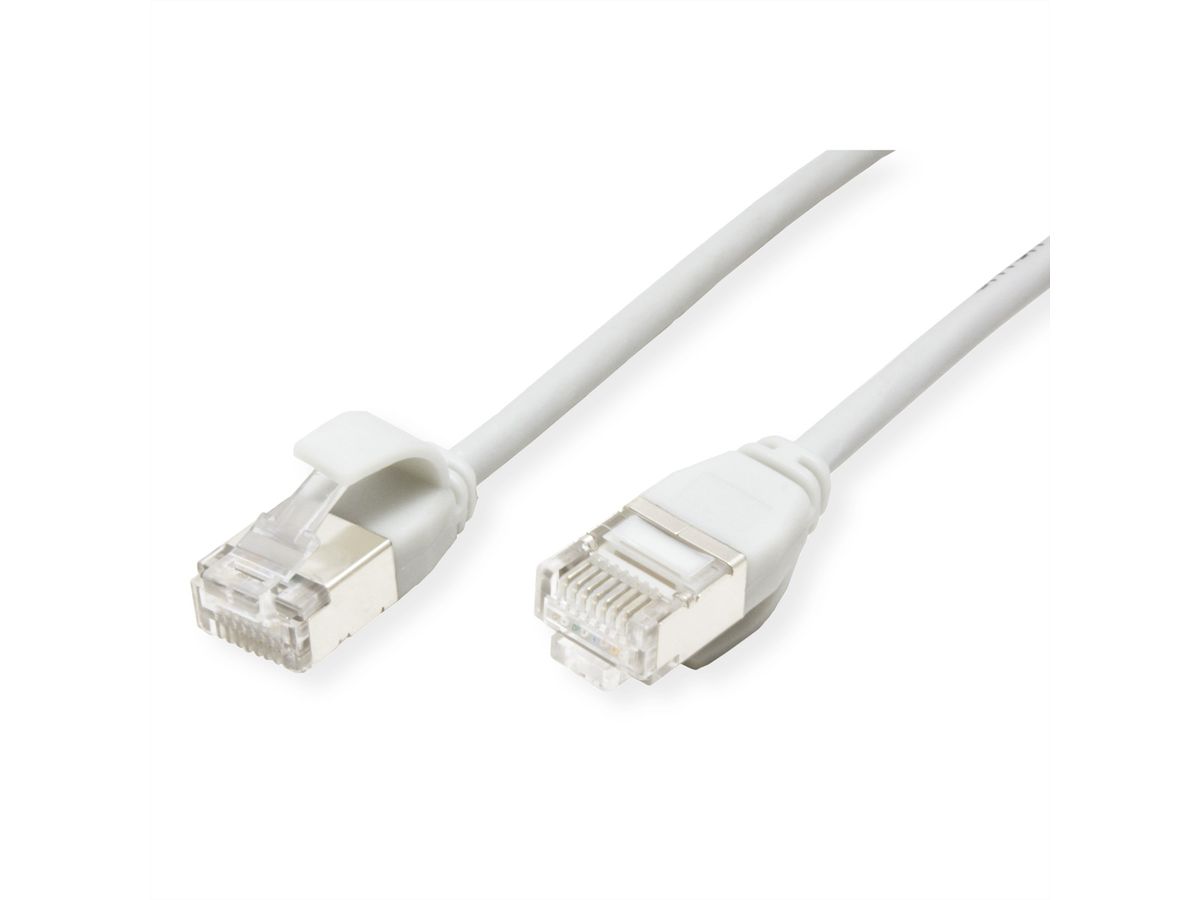 ROLINE U/FTP DataCenter Patchkabel Kat.6A (Class EA), LSOH, slim, weiß, 2 m