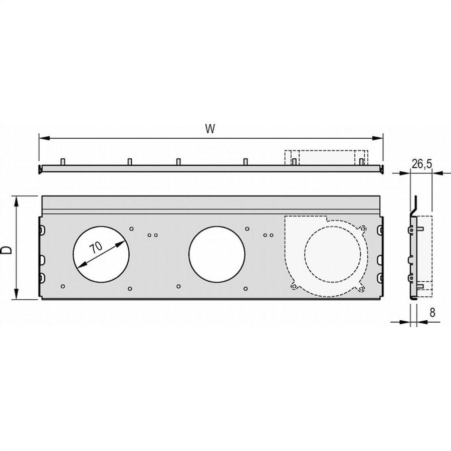 SCHROFF Radiallüftereinheit für ratiopacPRO air - LUEFTERWANNE 28TE 160T KPL.