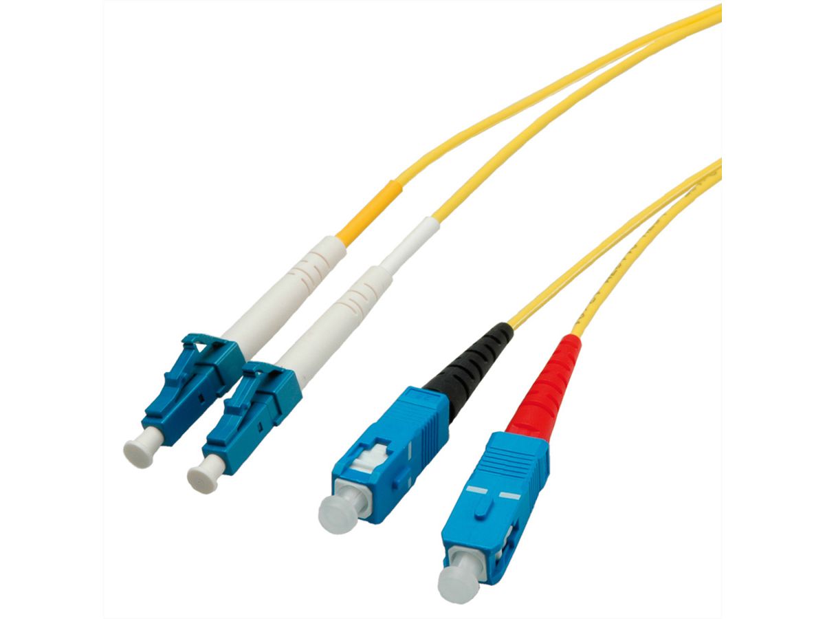 Quality LWL-Kabel Single Mode E9/125µm OS2, LC/SC, gelb, 5 m