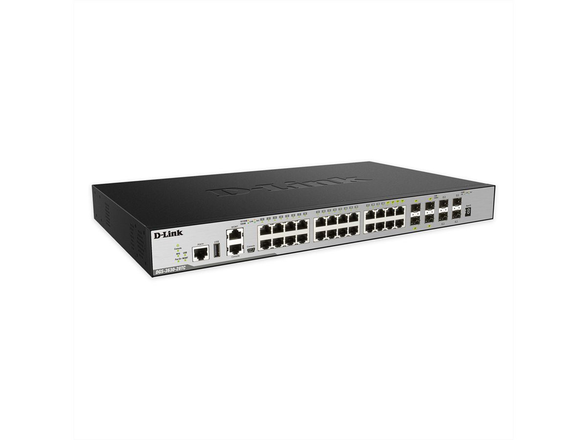 D-Link DGS-3630-28TC/SI/E 28-Port Layer 3 Gigabit Stack Switch (SI)