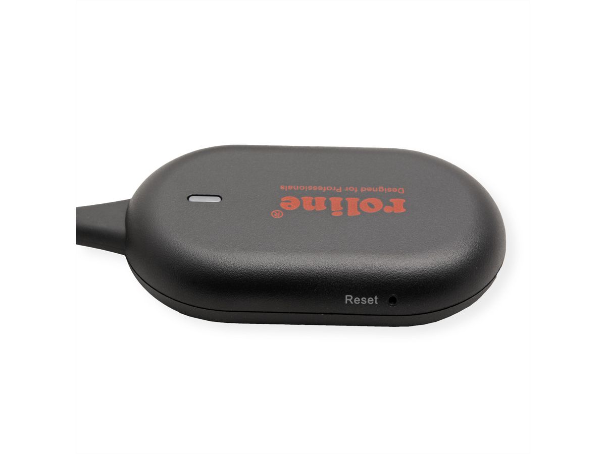 ROLINE Drahtloses P2P-Anzeige-Dongle-Set, Tx+Rx, HDMI, 1080p, 20 m