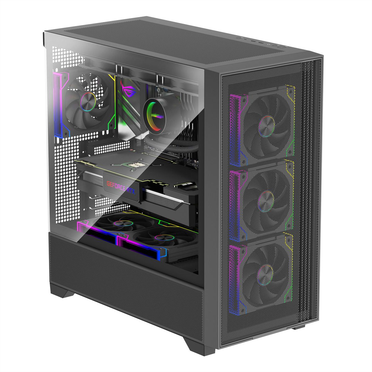 XILENCE Gaming Series XF073 ARGB Lüfter 3er Pack, XPF360R.ARGB Reverse Fan Design